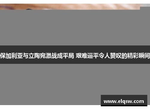 保加利亚与立陶宛激战成平局 艰难逼平令人赞叹的精彩瞬间